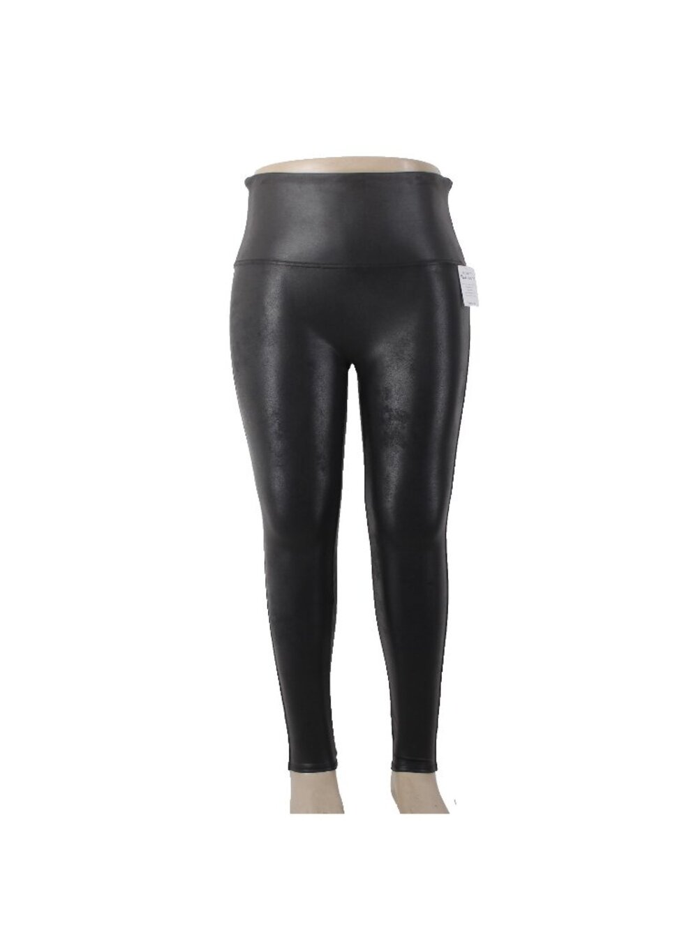 Spanx Pant NEW Sz 3X x 26 Black Pull On Faux Leather Nylon Elastane Pant